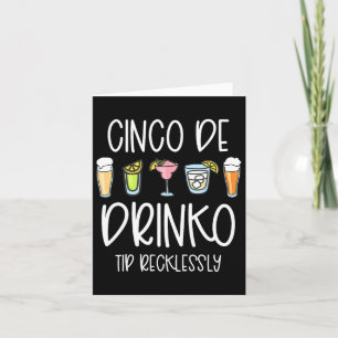 Cinco De Drinko Mayo Women Tip Your Byrtender Funn Card