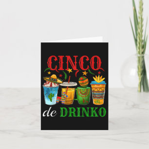 Cinco De Drinko Mens Womens Drinking Matching Fami Card
