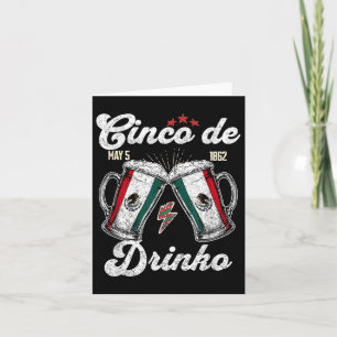 Cinco De Drinko Mexican Party 5 De Mayo Beer Drink Card