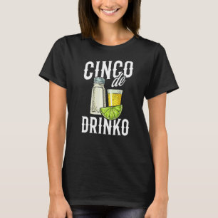 Cinco De Drinko Party Salt Lime Tequila Three Amig T-Shirt