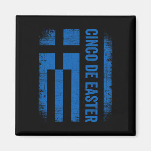 Cinco De Easter Funny Cinco De Mayo Greece Flag Gr Magnet