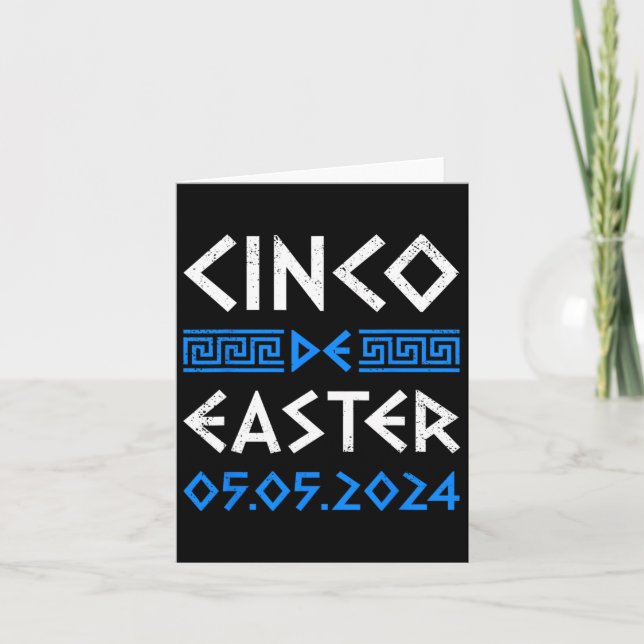 Cinco De Easter Funny Cinco De Mayo Orthodox Greek Card (Front)