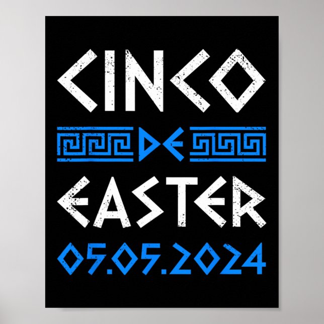 Cinco De Easter Funny Cinco De Mayo Orthodox Greek Poster (Front)