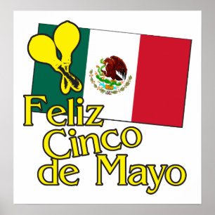 Cinco de Flag Poster