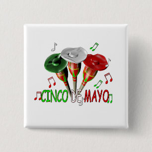 Cinco de Mayo 15 Cm Square Badge