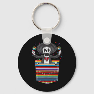 Cinco De Mayo 2025 Calaca Blanket Pocket Serape Me Key Ring