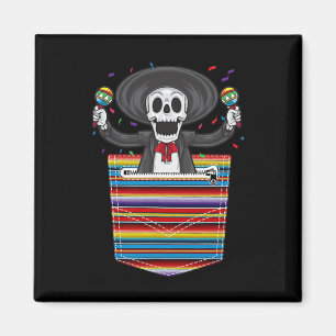 Cinco De Mayo 2025 Calaca Blanket Pocket Serape Me Magnet