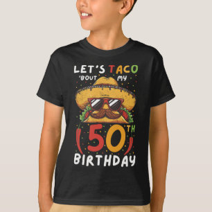 Cinco De Mayo 50th Birthday Taco Age 50 Mexican Bi T-Shirt