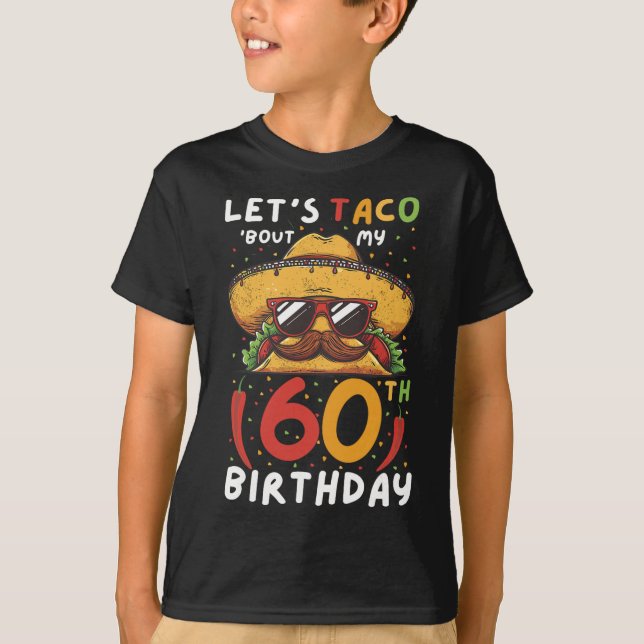Cinco De Mayo 60th Birthday Taco Age 60 Mexican Bi T-Shirt (Front)