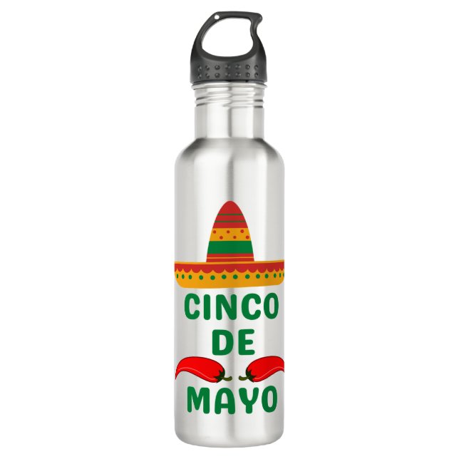 Cinco De Mayo 710 Ml Water Bottle (Front)