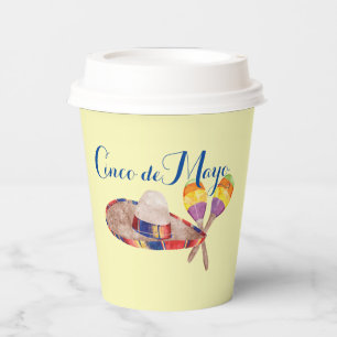 Cinco de Mayo 8oz Paper Cup, Lid: Lid Cups