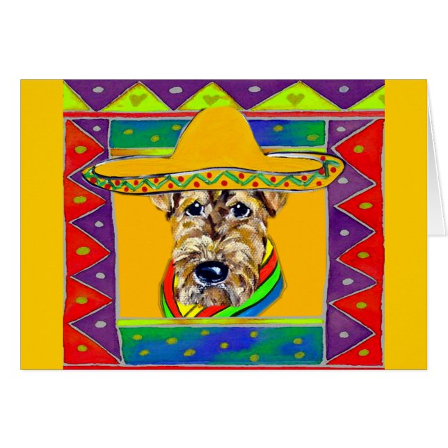 Cinco de Mayo Airedale (Front Horizontal)