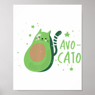 Cinco De Mayo Avocado Cat Cute Avocato Meow Gift  Poster