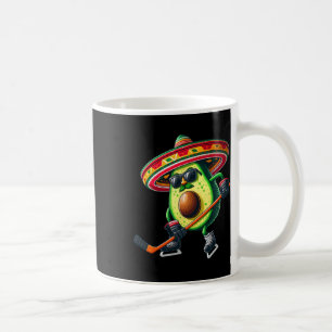 Cinco De Mayo Avocado Showing Hockey Skills Funny Coffee Mug