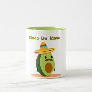 Cinco De Mayo Avocado Two-Tone Coffee Mug