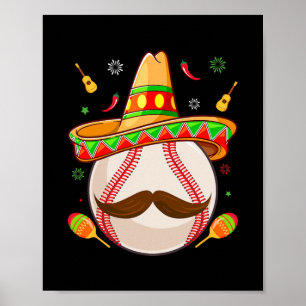 Cinco De Mayo Baseball Mum Mexican Fiesta Poster