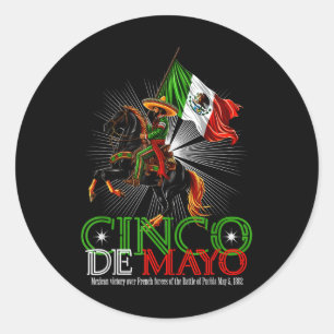 Cinco De Mayo Battle Of Puebla May 5, 1862 Mexican Classic Round Sticker