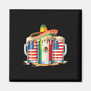 Cinco De Mayo Beer Mexican Usa Flag Drinking Party Magnet