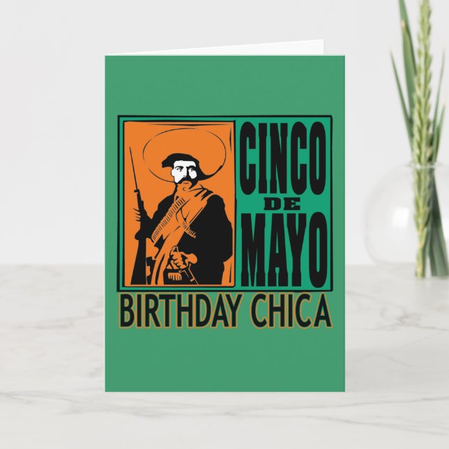 Cinco de Mayo Birthday Chica Card (Front)