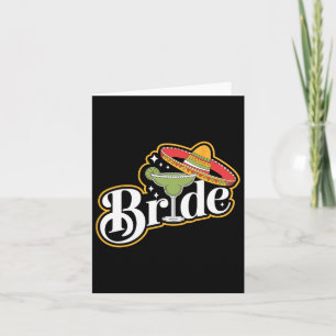 Cinco De Mayo Bride Sombrero Margarita Party Mexic Card