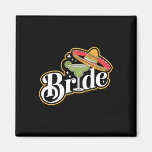 Cinco De Mayo Bride Sombrero Margarita Party Mexic Magnet