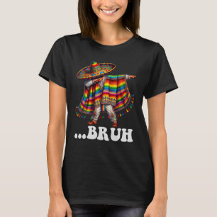 Cinco De Mayo Bruh Mexican Boy Dabbing Sombrero Po T-Shirt