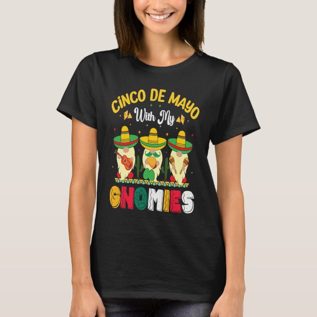 Cinco De Mayo, Buritos , Mexico Tacos and Avocado  T-Shirt (Front)