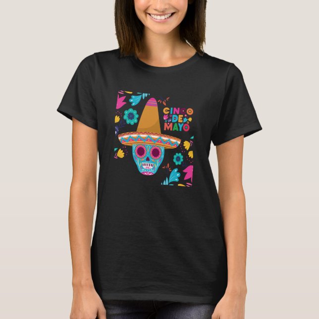 Cinco De Mayo Burritos Mexico Tacos and Avocado  2 T-Shirt (Front)
