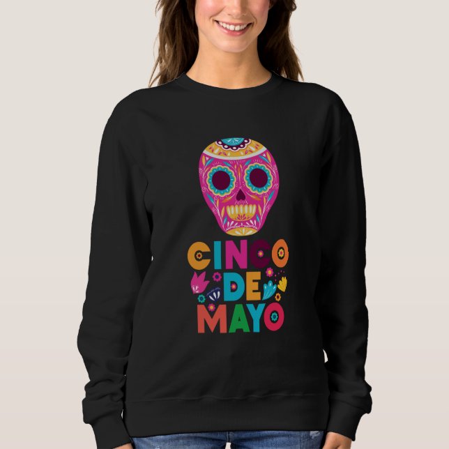 Cinco De Mayo Burritos Mexico Tacos and Avocado  3 Sweatshirt (Front)