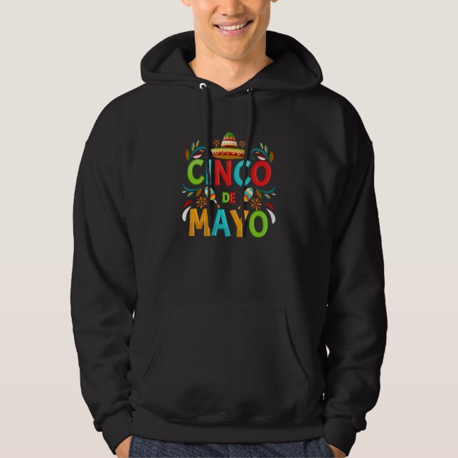 Cinco De Mayo Burritos Mexico Tacos and Avocado  4 Hoodie (Front)