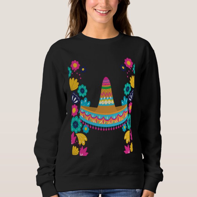 Cinco De Mayo Burritos  Mexico Tacos and Avocado   Sweatshirt (Front)
