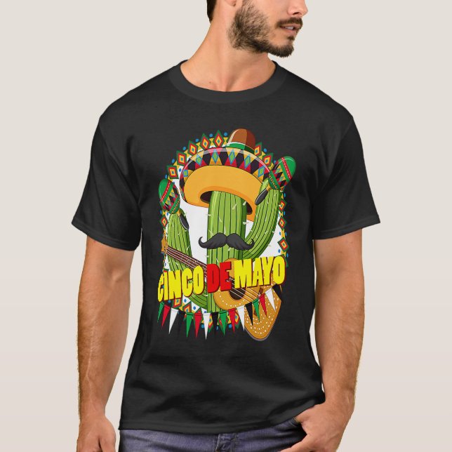 Cinco De Mayo Burritos  Mexico Tacos and Avocado   T-Shirt (Front)