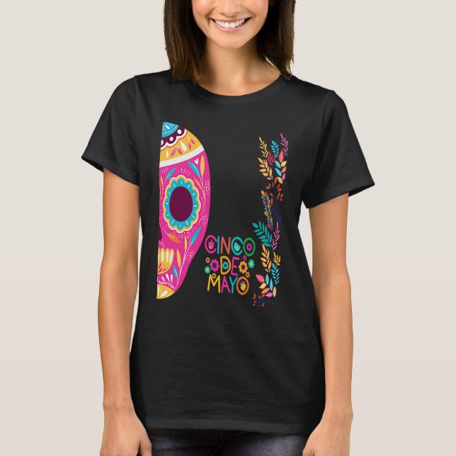 Cinco De Mayo Burritos  Mexico Tacos and Avocado   T-Shirt (Front)