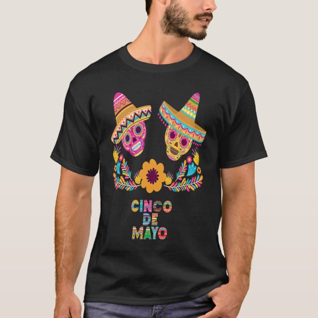 Cinco De Mayo Burritos  Mexico Tacos and Avocado   T-Shirt (Front)