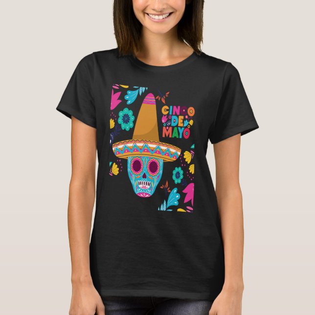 Cinco De Mayo Burritos  Mexico Tacos and Avocado   T-Shirt (Front)
