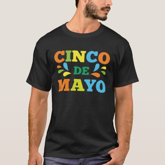 Cinco De Mayo Burritos  Mexico Tacos and Avocado   T-Shirt (Front)