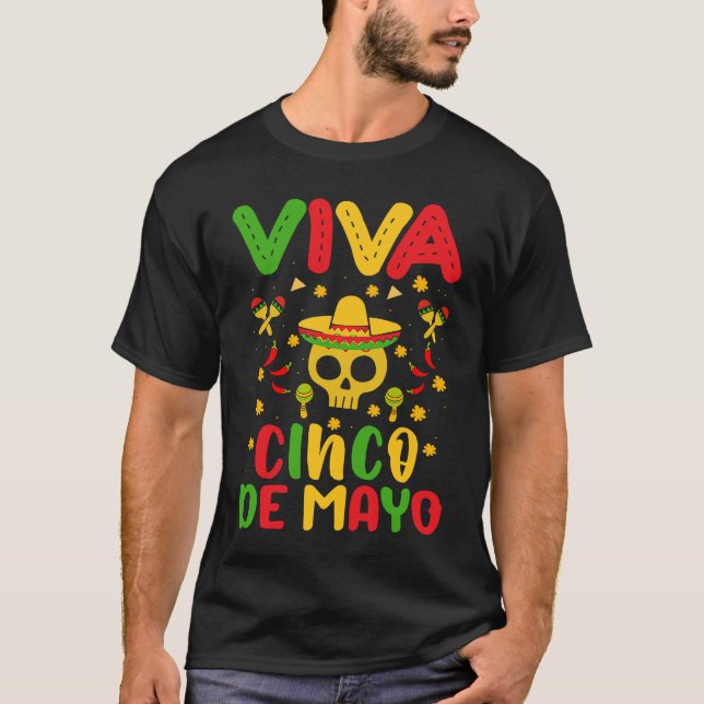 Cinco De Mayo Burritos  Mexico Tacos and Avocado   T-Shirt (Front)