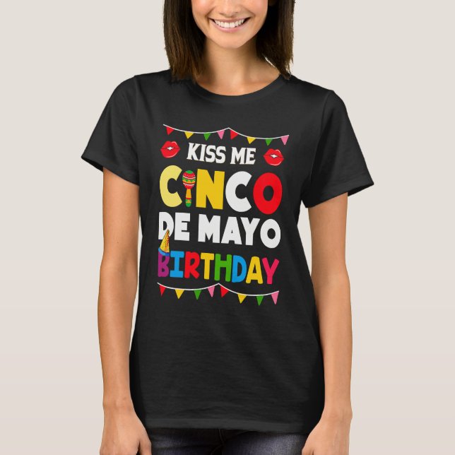 Cinco De Mayo Burritos  Mexico Tacos and Avocado   T-Shirt (Front)