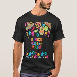 Cinco De Mayo Burritos  Mexico Tacos and Avocado   T-Shirt