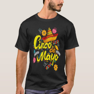 Cinco De Mayo Burritos  Mexico Tacos and Avocado   T-Shirt
