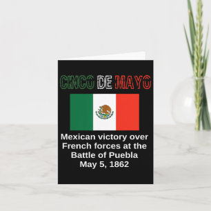 Cinco De Mayo Byttle Of Puebla May 5 Mexican Cinco Card