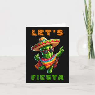 Cinco De Mayo Cactus Mexican Poncho Sombrero Hat B Card