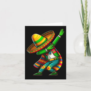 Cinco De Mayo Cactus Mexican Poncho Sombrero Hat B Card