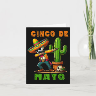 Cinco De Mayo Cactus Mexican Poncho Sombrero Hat B Card
