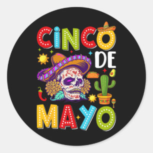 Cinco De Mayo Camisa Mexican Party Costume 5 De Ma Classic Round Sticker