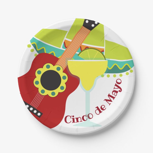 Cinco de Mayo Celebration Paper Plate (Front)