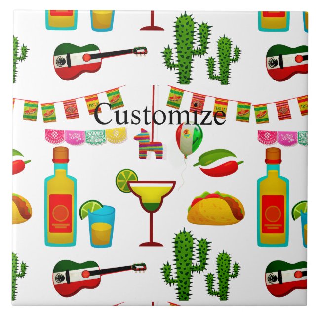 Cinco de Mayo Celebration Thunder_Cove  Ceramic Tile (Front)