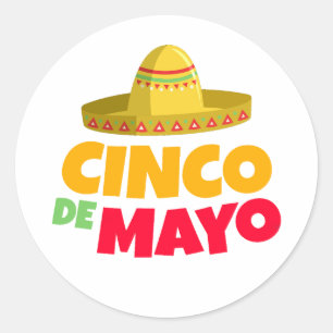 cinco de mayo celebrations classic round sticker