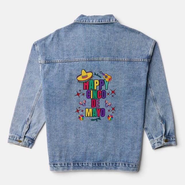 Cinco de Mayo Celebrations Collection Denim Jacket (Back)