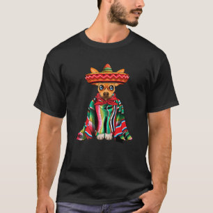 Cinco De Mayo Chihuahua Dog Wearing Poncho And Som T-Shirt